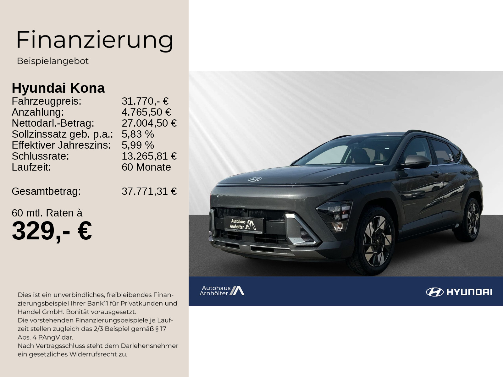 KONA MY26 1.6 GDI HEV 138PS TREND +ASP+El.HECKK+