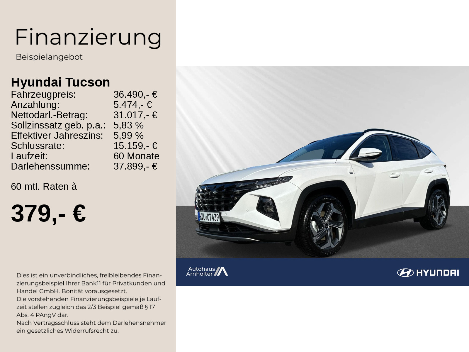 TUCSON 1.6T-GDi 48V 150PS PRIME+ASSISP+ECS+PANOR