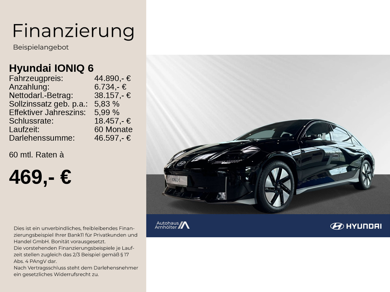 IONIQ 6 77,4kWh 4WD UNIQ +SCHIEBEDACH+d.SPIEGEL+