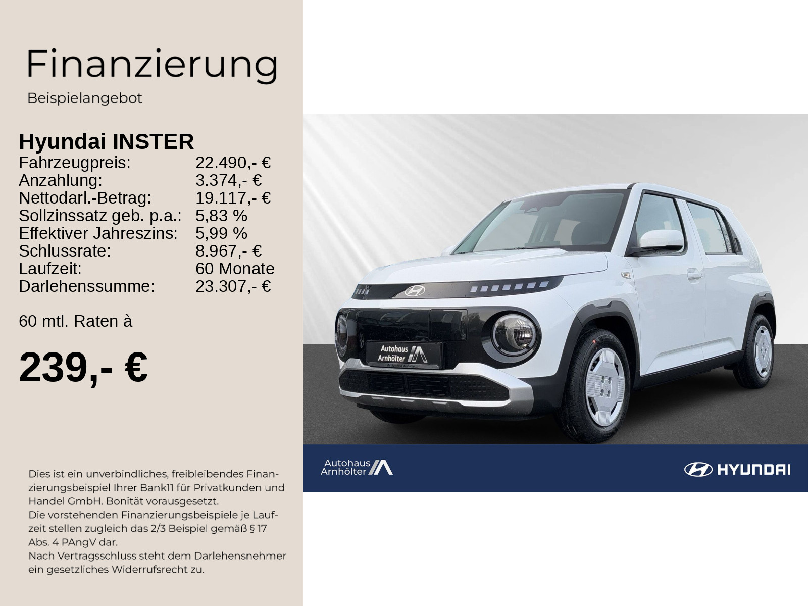 INSTER MY25 42 kWh 97 PS SELECT +PDC+NAVI+KAMERA