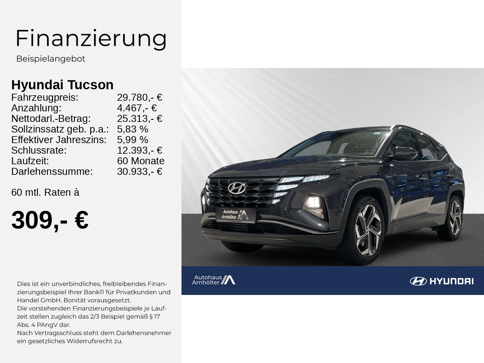 TUCSON Plug-in1.6 T-GDi 265PS 6-AT 4WD+BASIS+PDC+