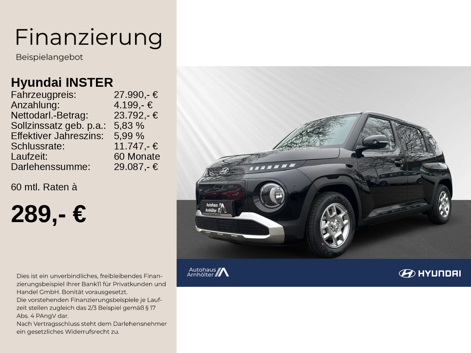 INSTER 42 kWh (97 PS) 2WD TREND Effizienz-Paket