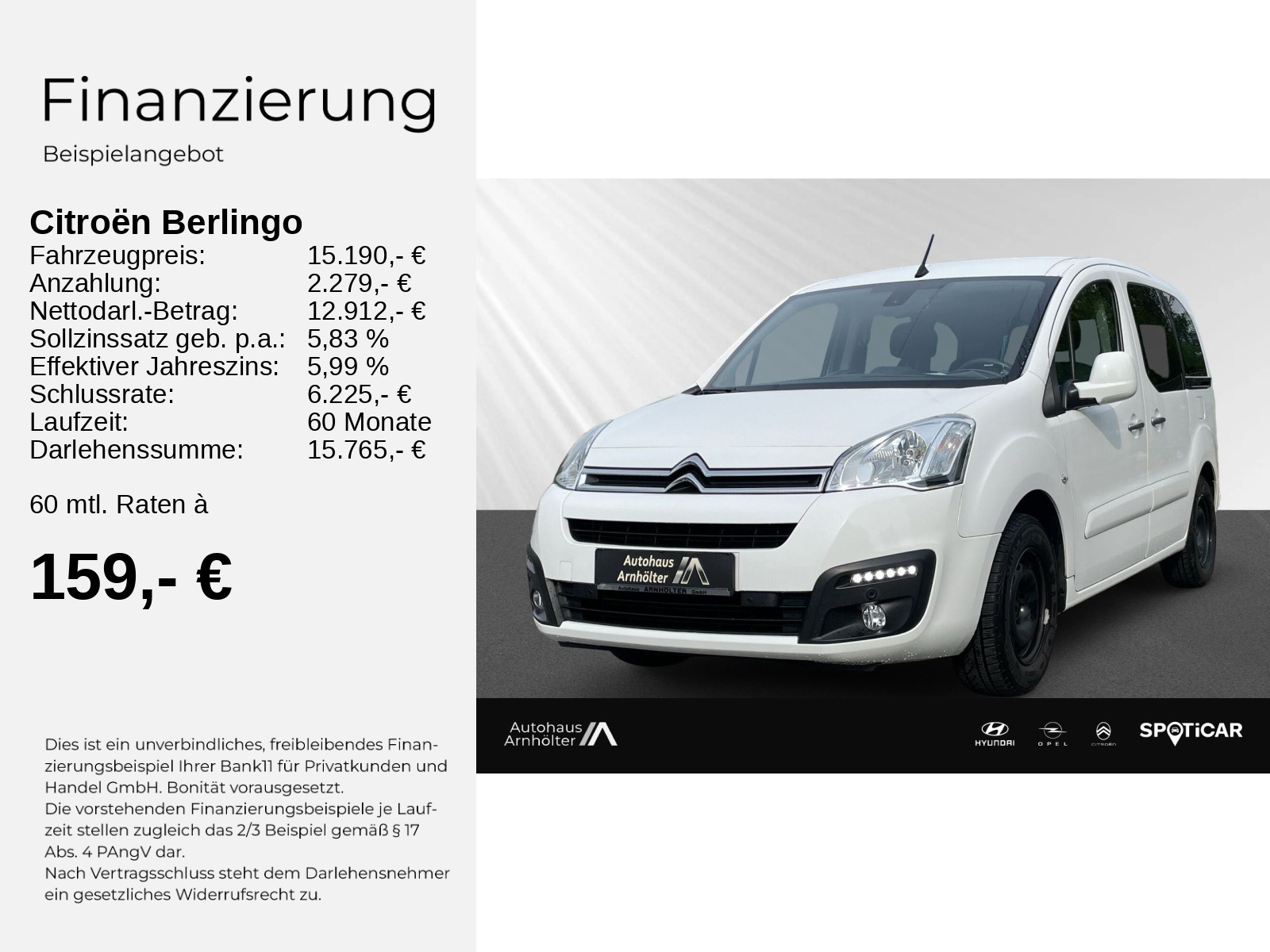 Berlingo Kombi 1.6 BlueHDi 120 FAB Selection S&S
