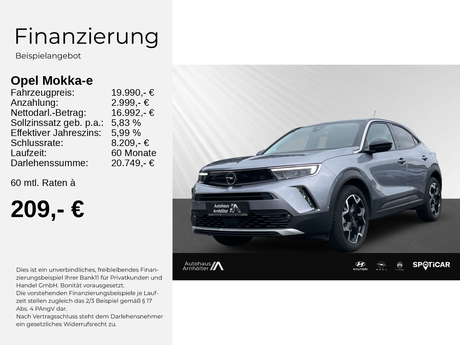 Mokka-e Ultimate 136PS+SHZ+LHZ+PDC+CAM+NAV+ACC++