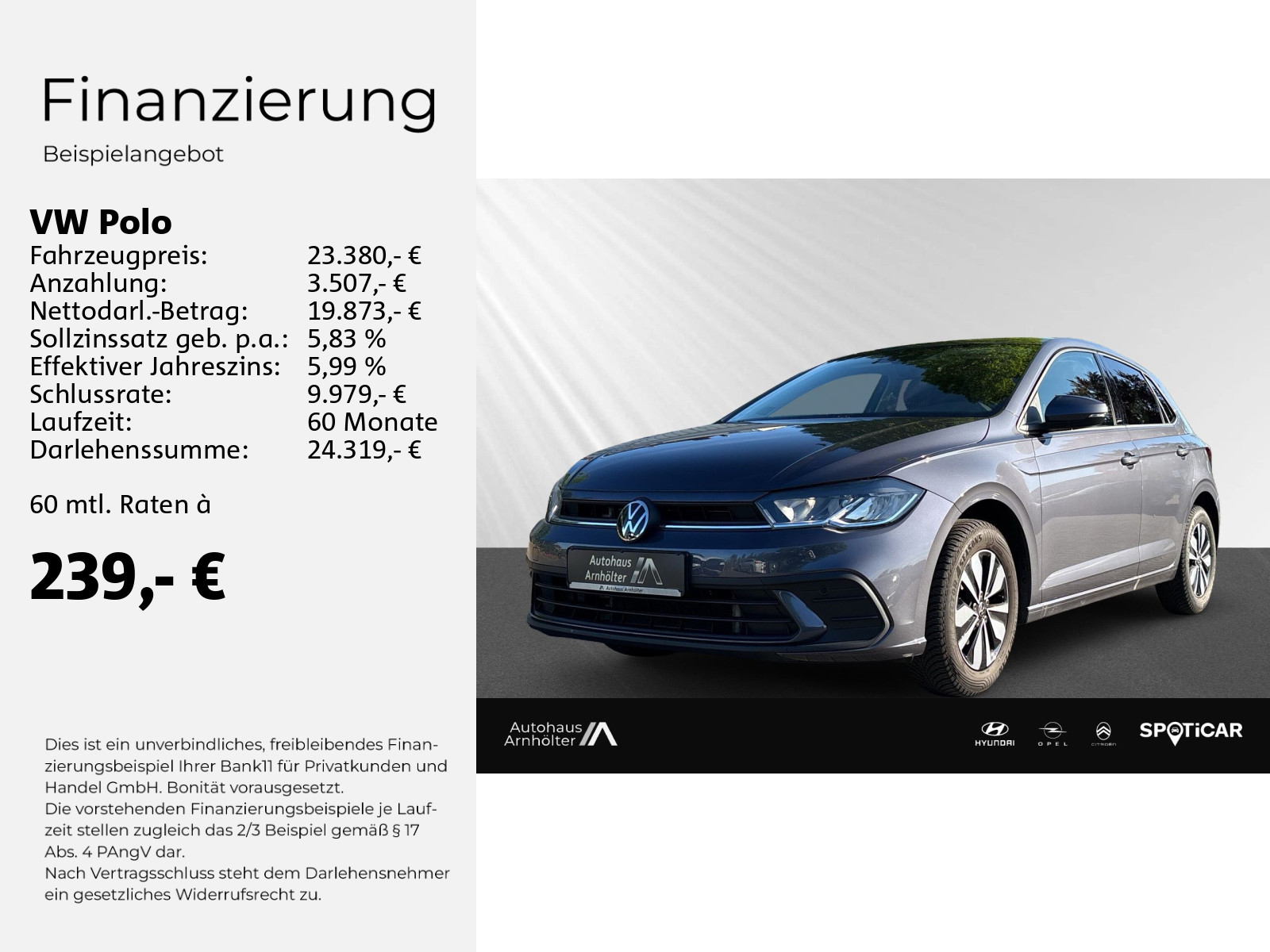 Polo Move 1.0+CARPLAY+PDC+NAV+LED+ALU