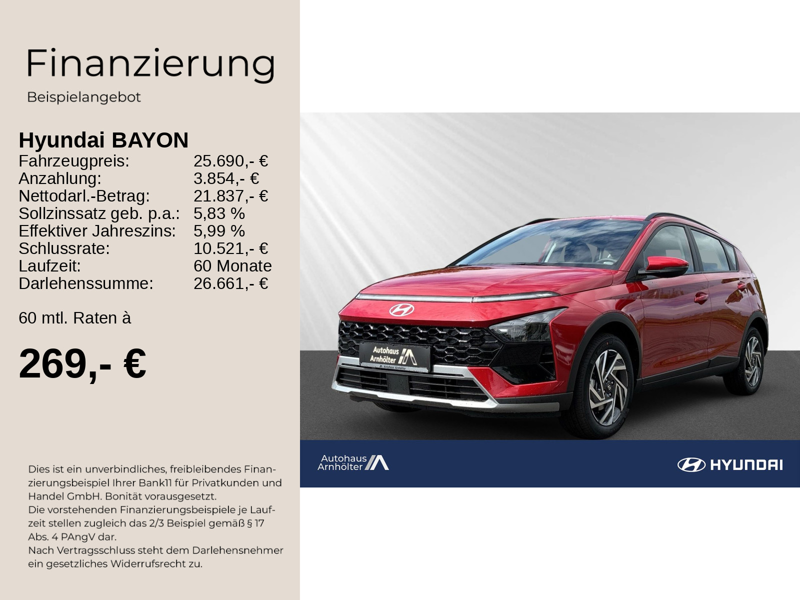 BAYON MY25 1.0 T-GDI 100PS Trend AUTOMATIK+KAMER