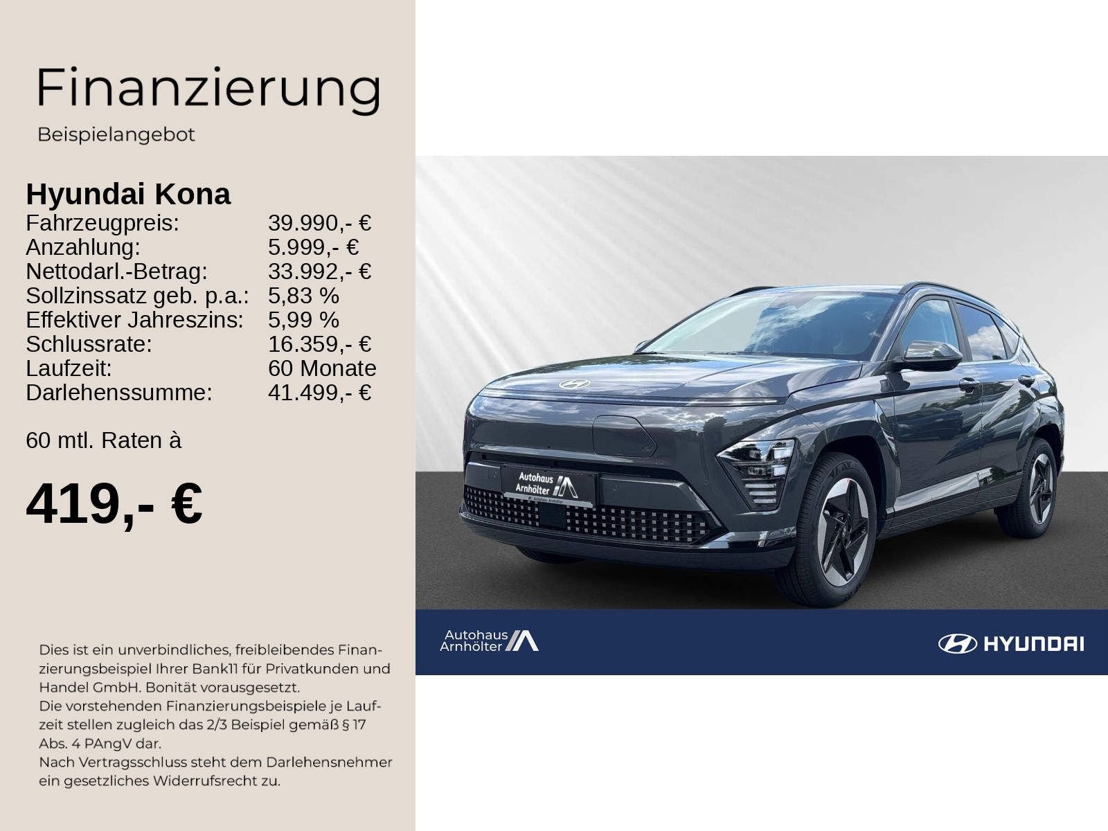 KONA SX2 MY25 EV 65,4kWh Trend ASSIST.PAK+Heckkl