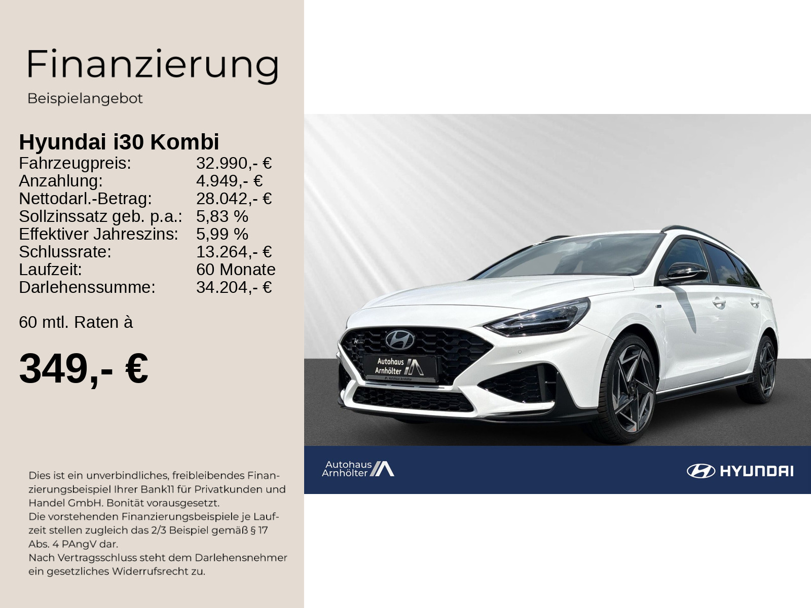 i30 Kombi 1.5 T-GDI 48V 7DCT N LINE + Sitz-Paket