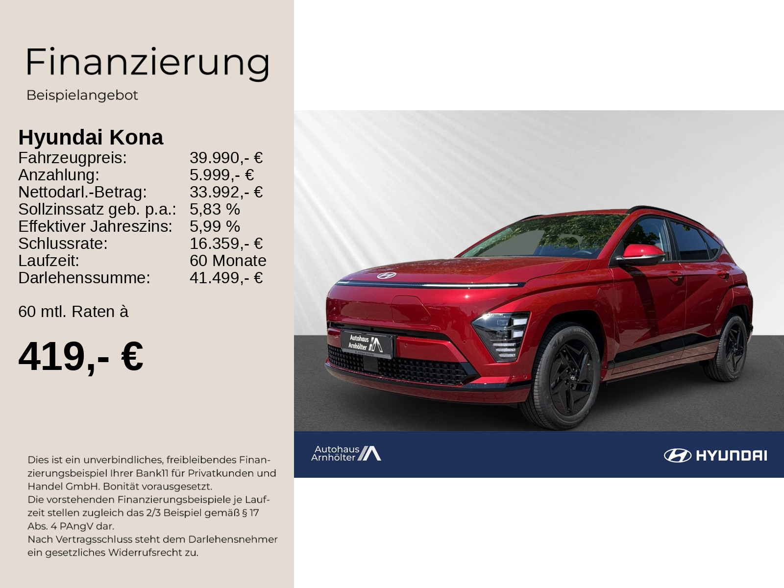 KONA SX2 EV MY26 65kWh TREND +ASSISTENZP+EL.HEC+