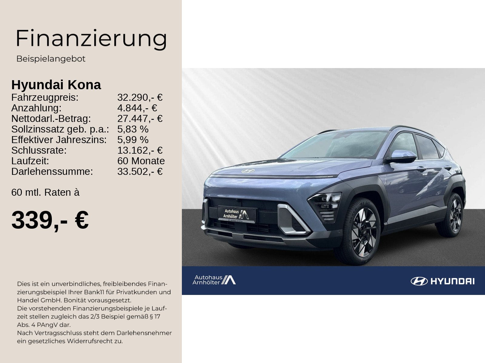 KONA MY25 1.6 T-GDI 138 PS 7DCT Prime Sitz-Paket