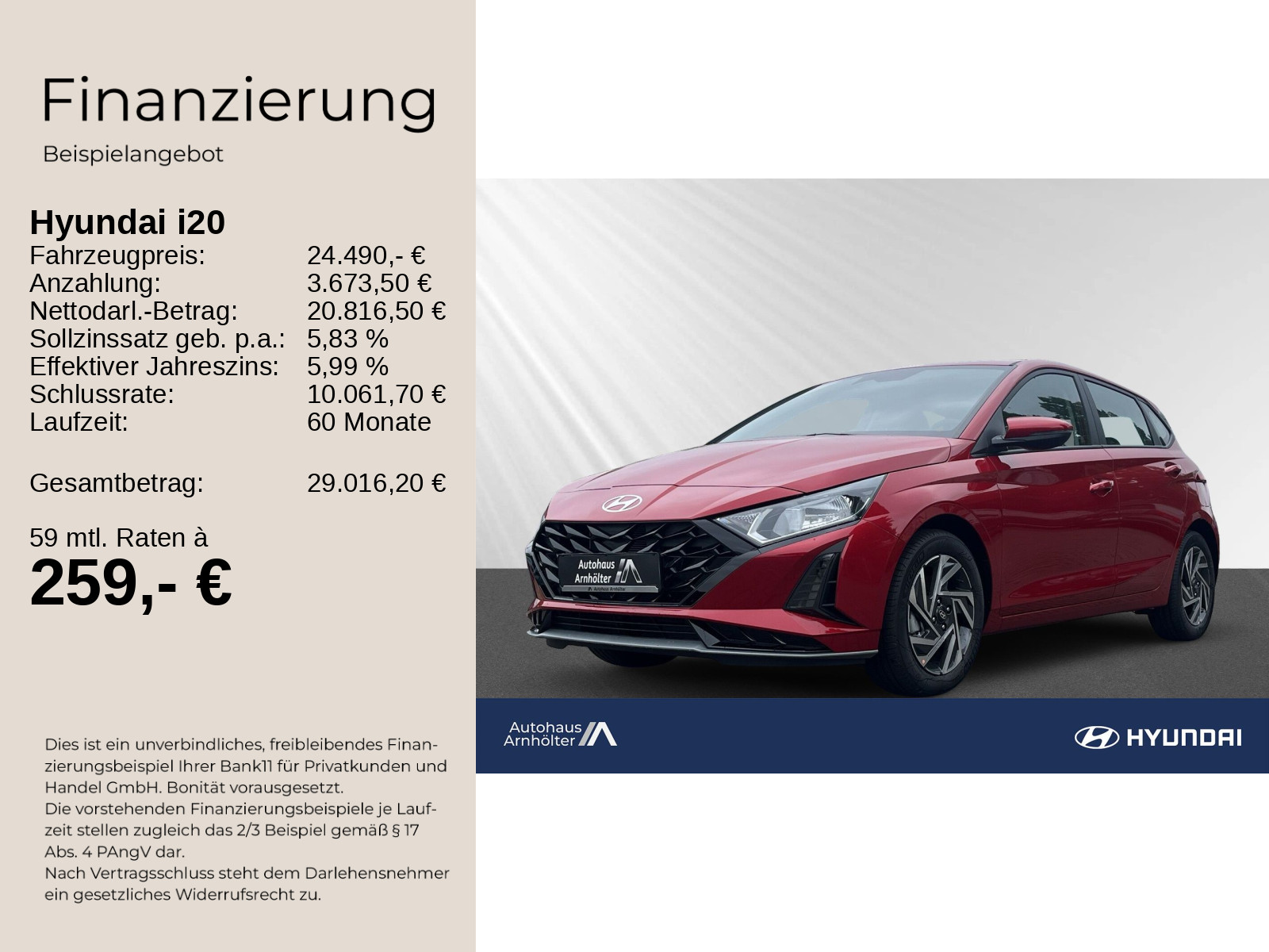 i20 MY25 1.0 T-GDI 100PS 7DCT Trend+Komfortpaket