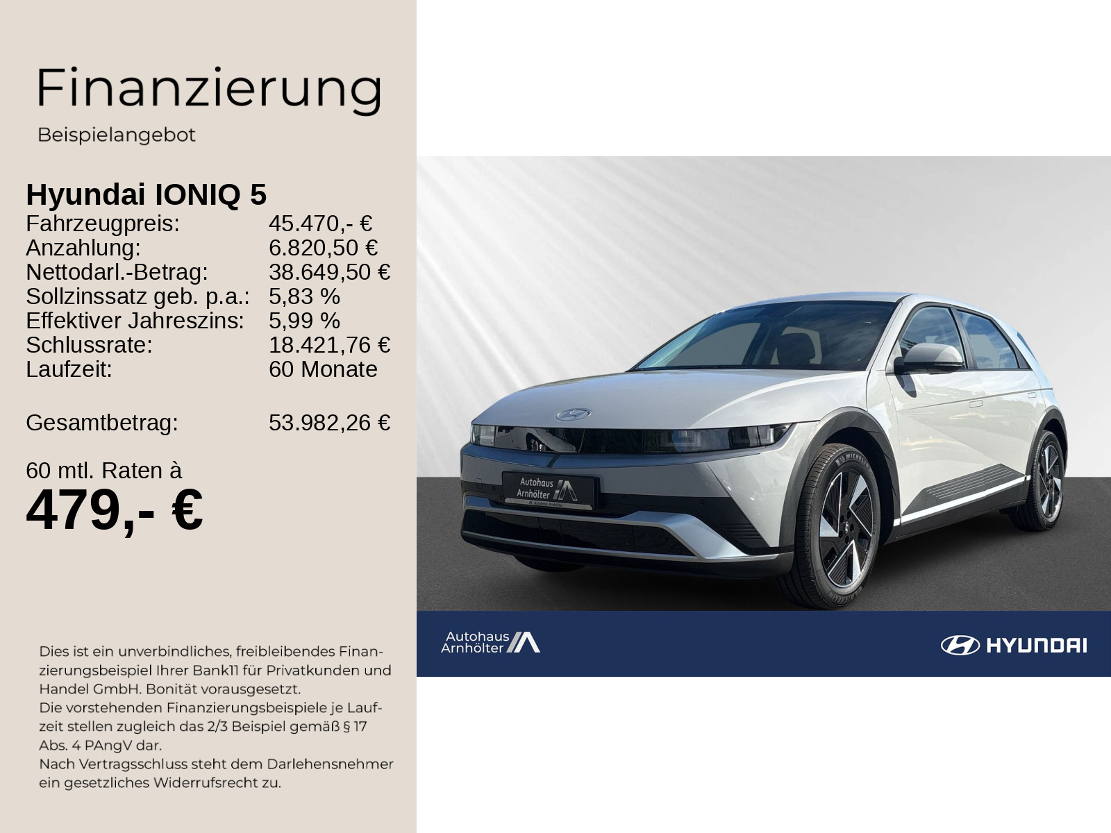 IONIQ 5 MY25 84 kWh (229 PS) 2WD DYNAMIQ, el. Heckklappe, LED-Paket