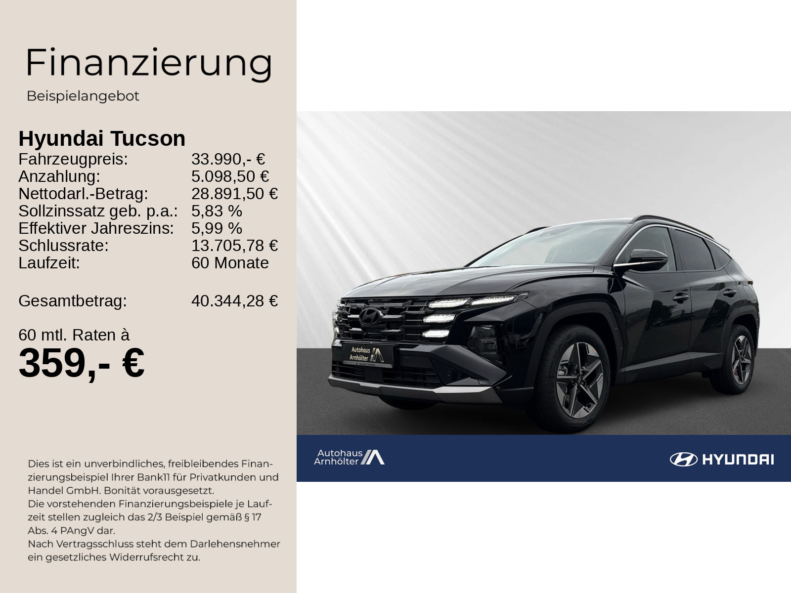 TUCSON MY26 1.6 A/T 2WD Trend KRELL+LED-Paket