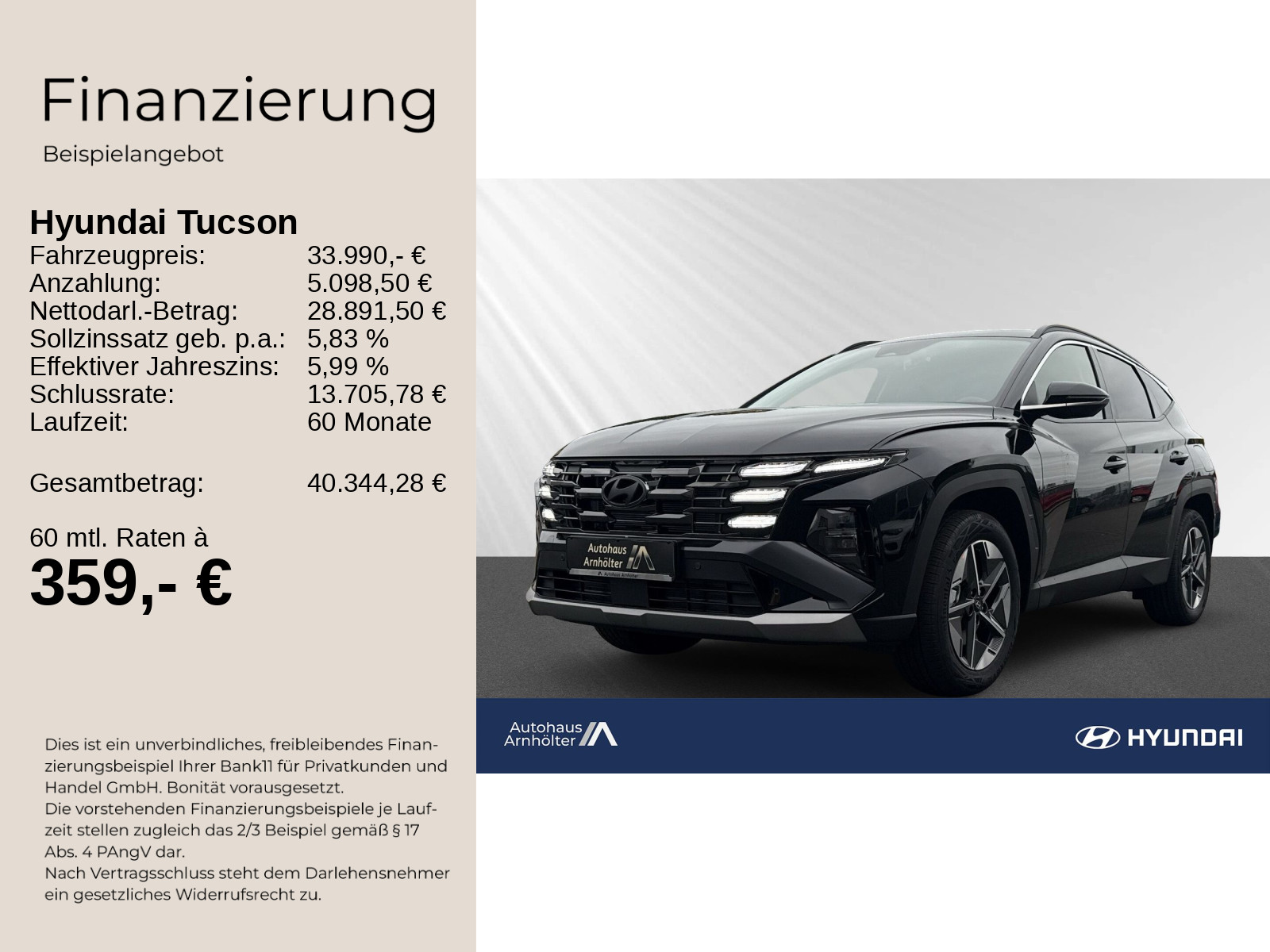 TUCSON MY26 1.6 A/T 2WD Trend KRELL+LED-Paket