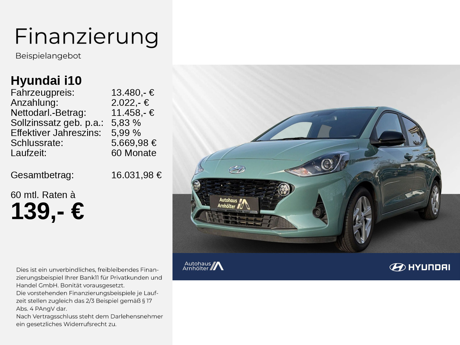 i10 1.0 CONNECT&GO +NAVI+KAMERA+CARPLAY+SHZ+LHZ+