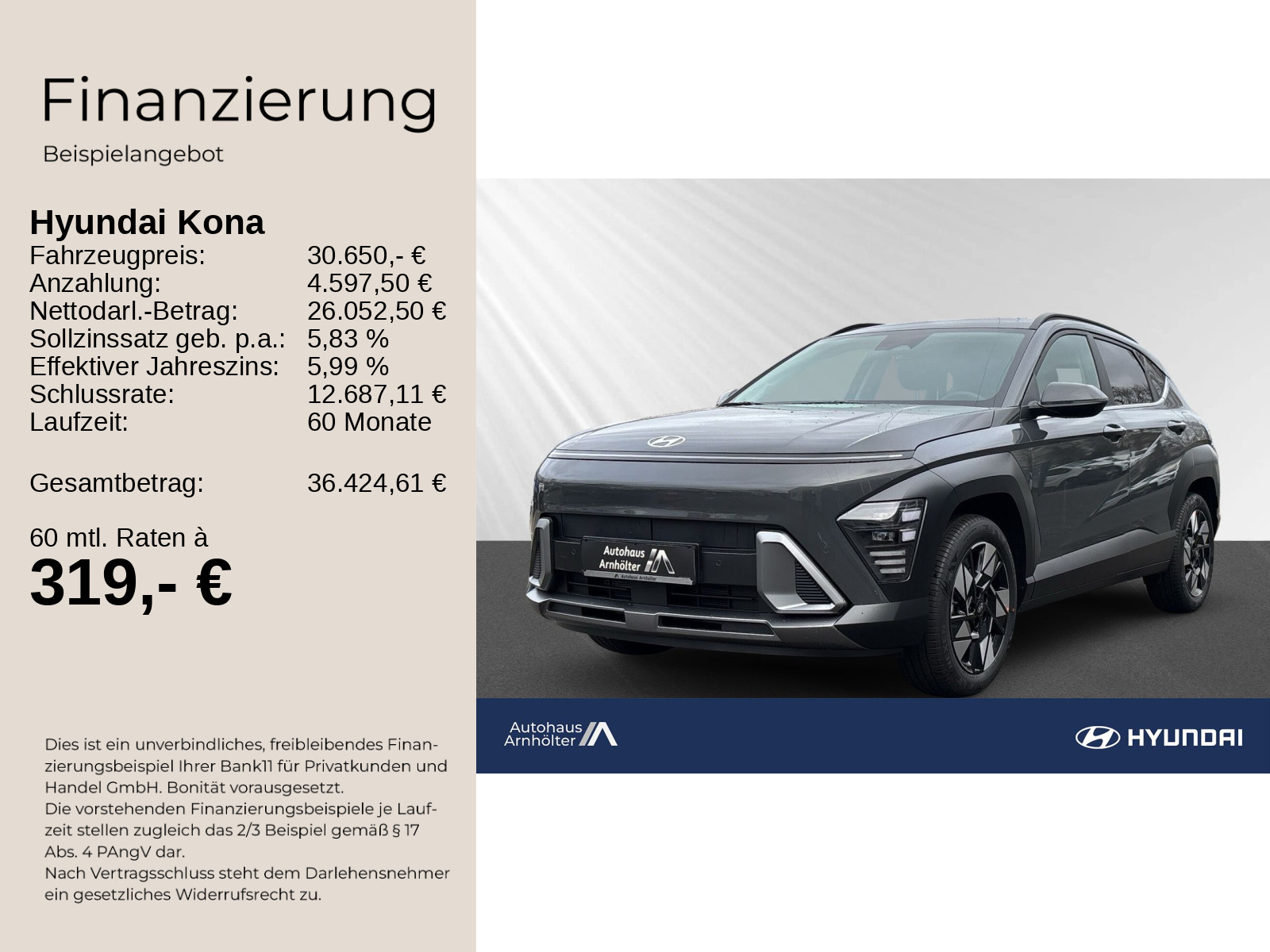 KONA MY26 HEV1.6 138PS DCT Trend+El.Heck+Licht-P