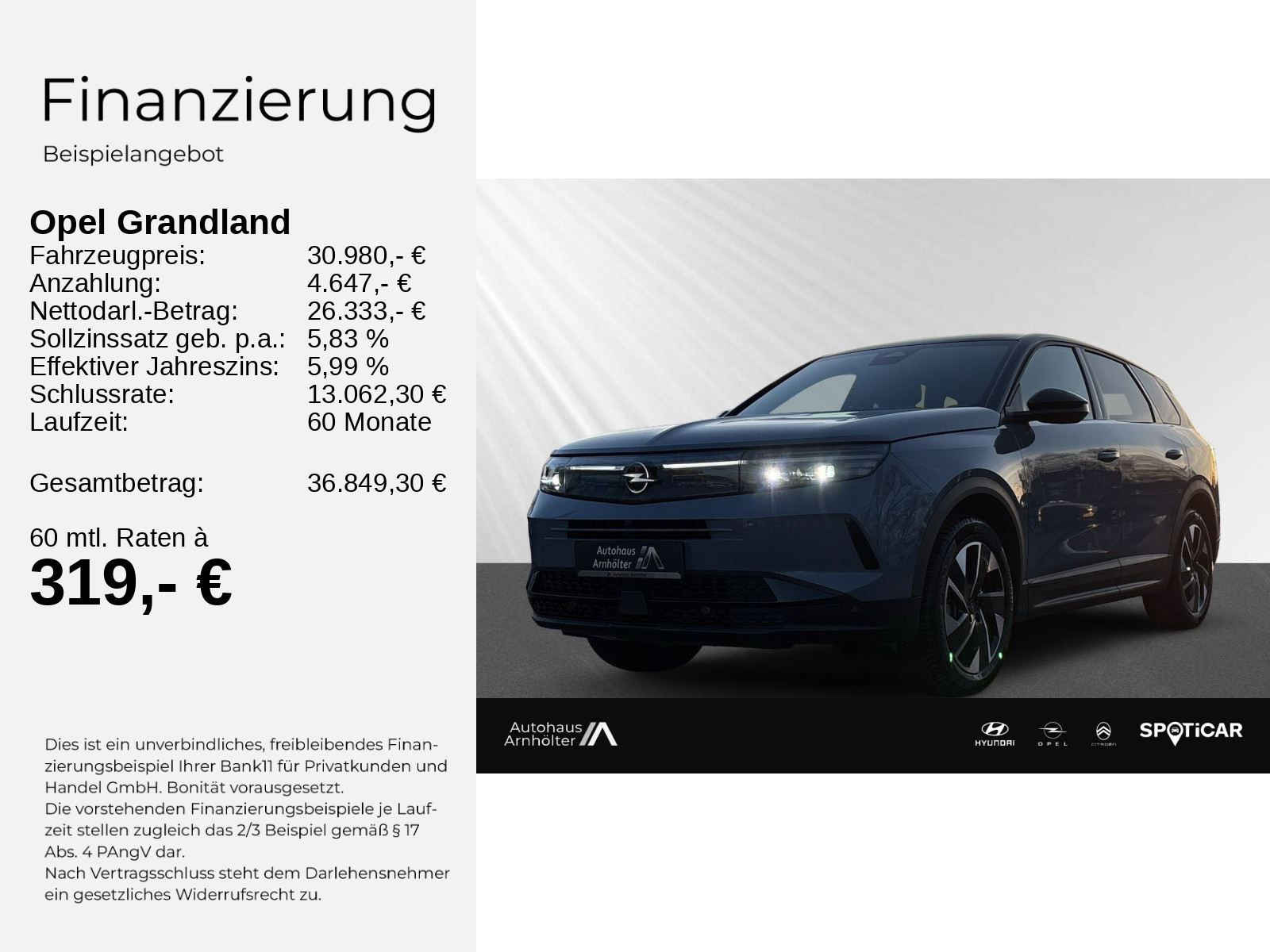 Grandland B GS 1.2 Hybrid 48V eDCT6+SHZ+LHZ+NAVI