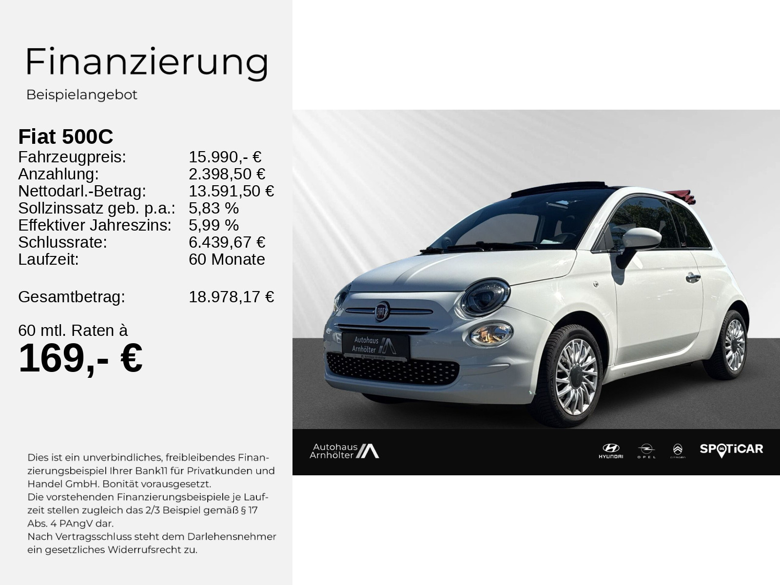 500C Serie 7 1.2 8V Lounge+NAVI+ALLWETTER+LSENS+