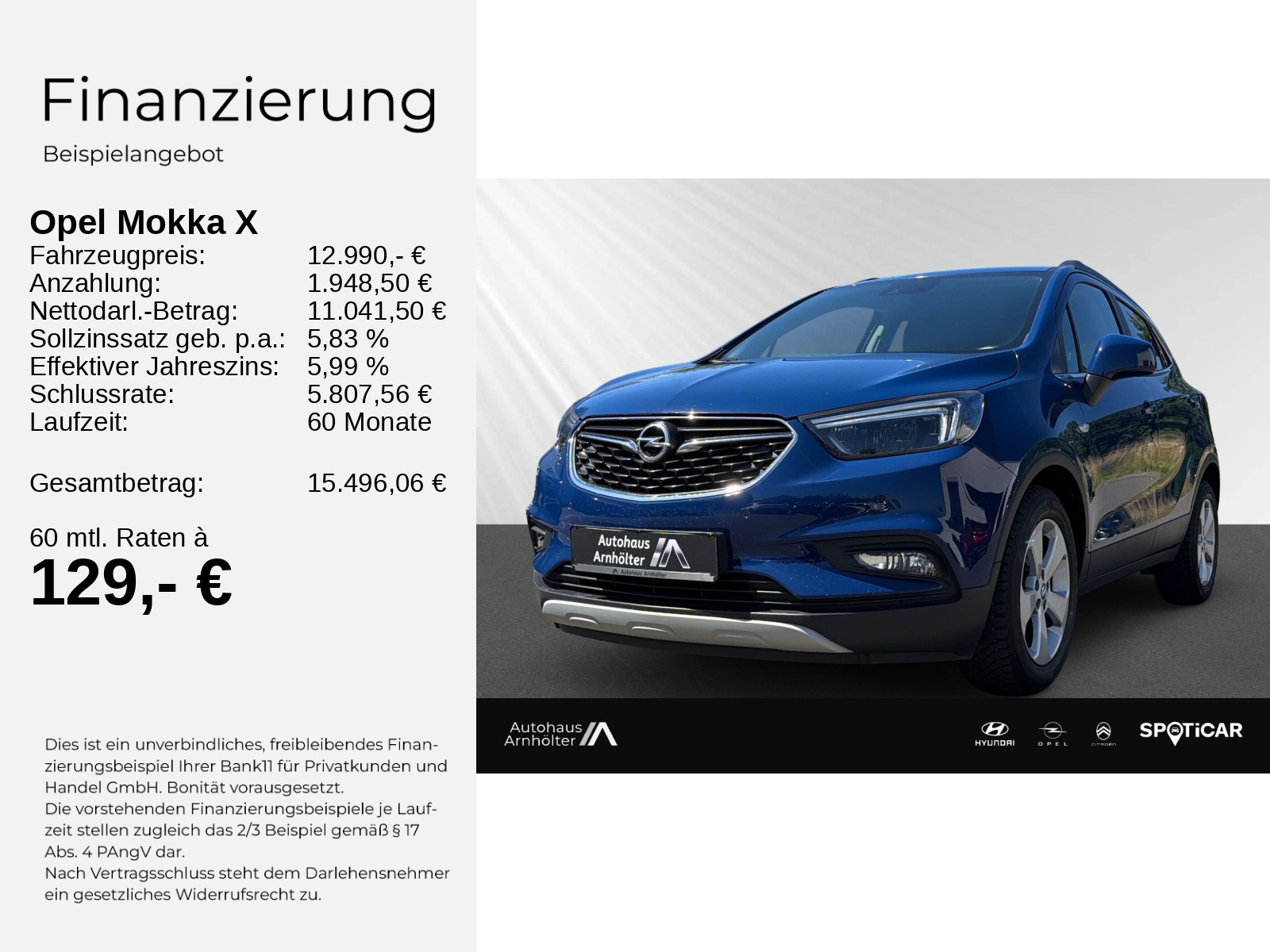 Mokka X 1.4 Turbo INNOVATION +KAM+STANDHZG+LM+AL