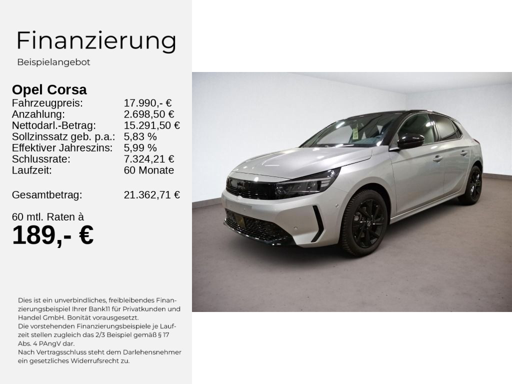 Corsa F GS 1.2 KLIMA+PDC+KAMERA+SHZ+LHZ+LED+AT++