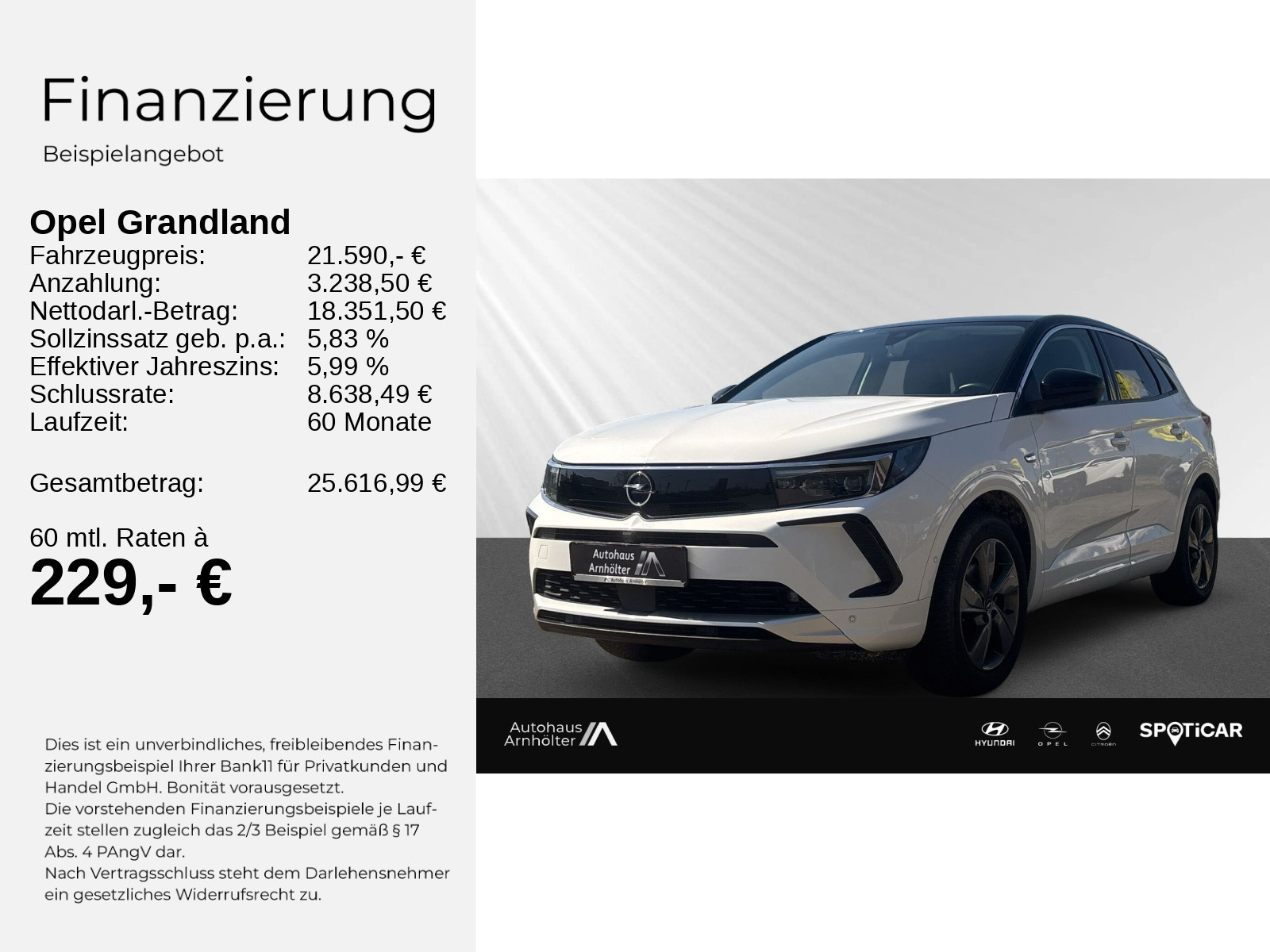 Grandland 1.2 ELEGANCE KLIMA+PDC+KAMERA+LED+AHK+