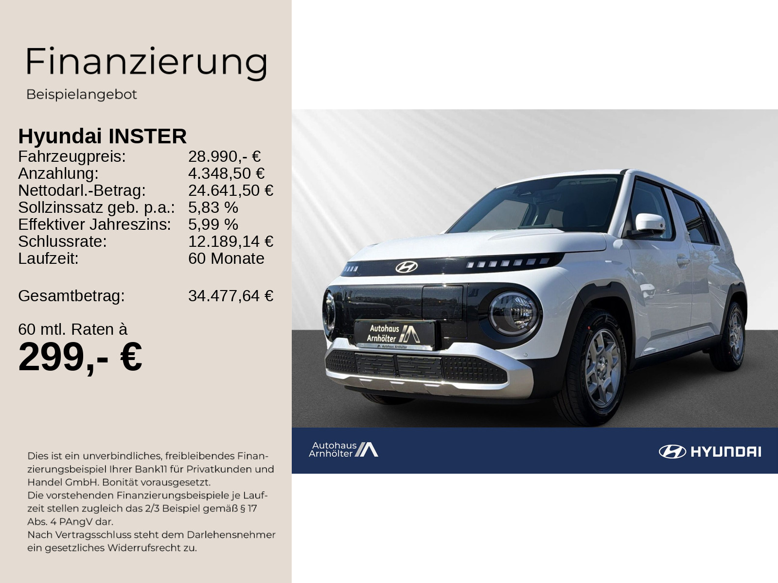 INSTER EV MY26 42 kWh 97 PS 2WD TREND EffizienzP