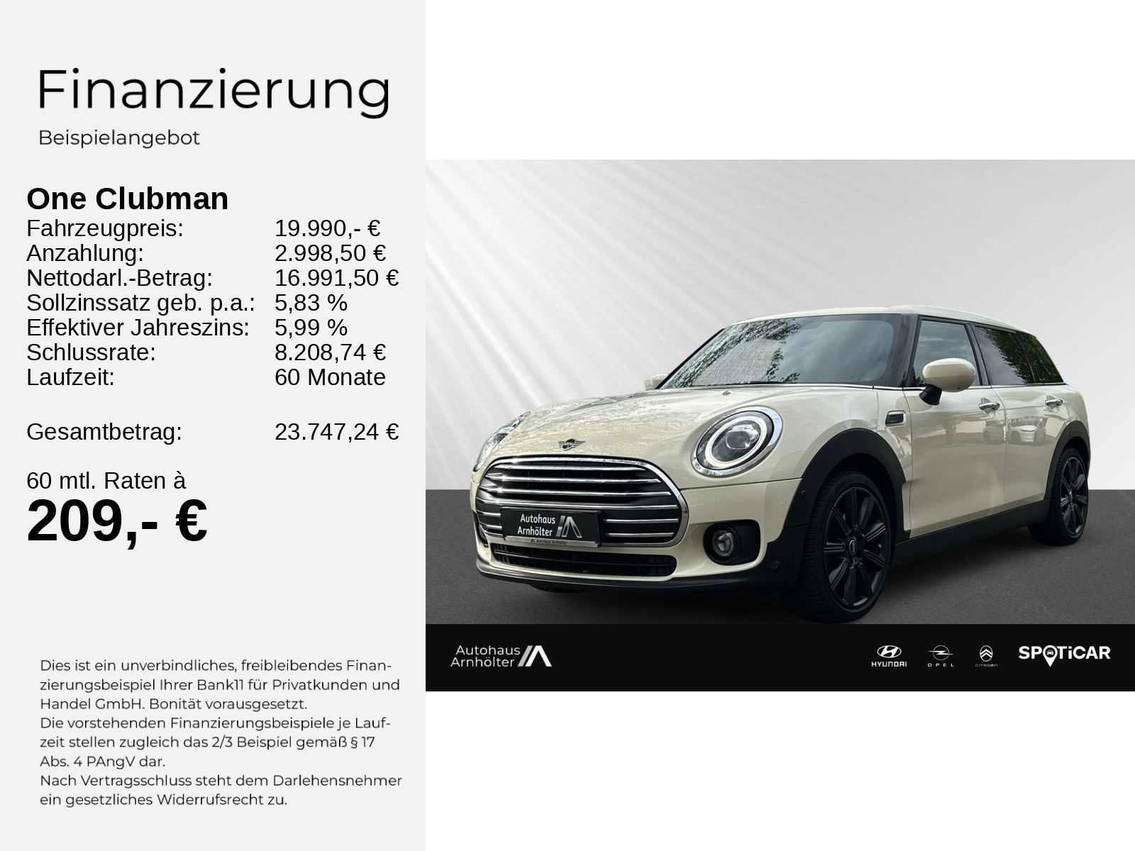 Cooper Clubman One 1.5 SHZ+KLIMA2+ALLWETTER