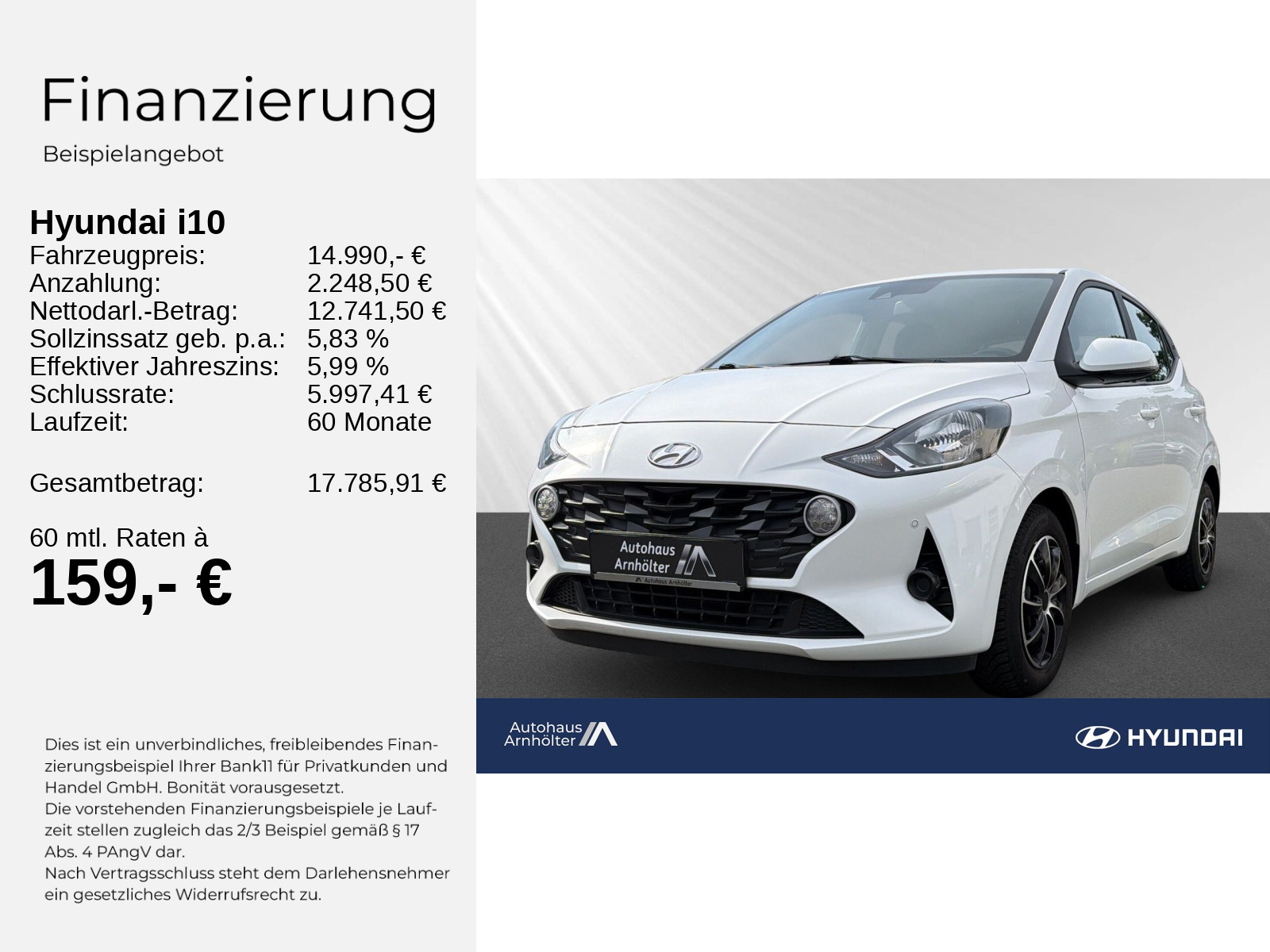 i10 Typ AC3 1.2 Trend Benziner 2WD+SHZ+BLUETOOTH