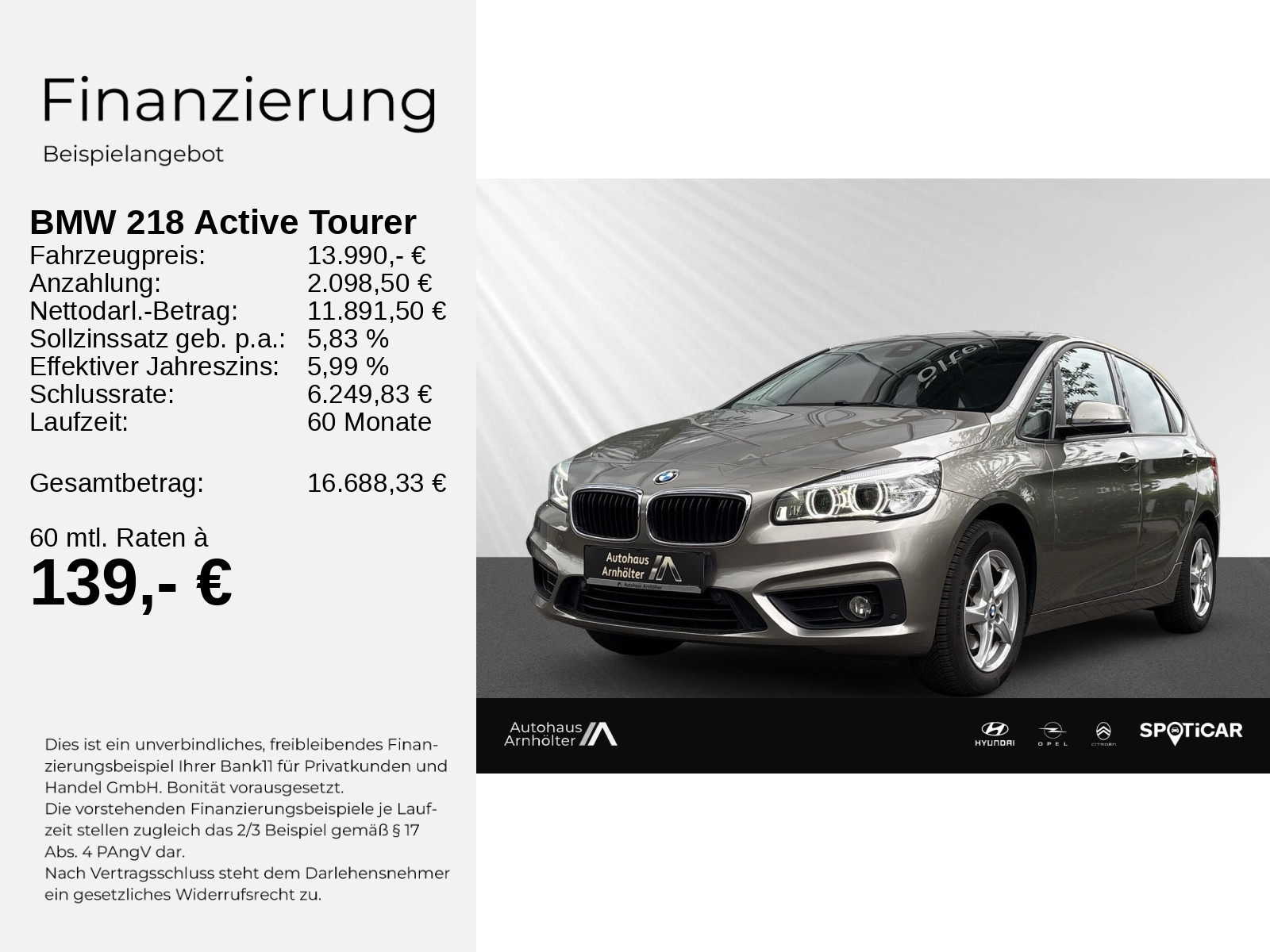 218i Active Tourer Advantage+PDC+NAVI+ALLWETTER+
