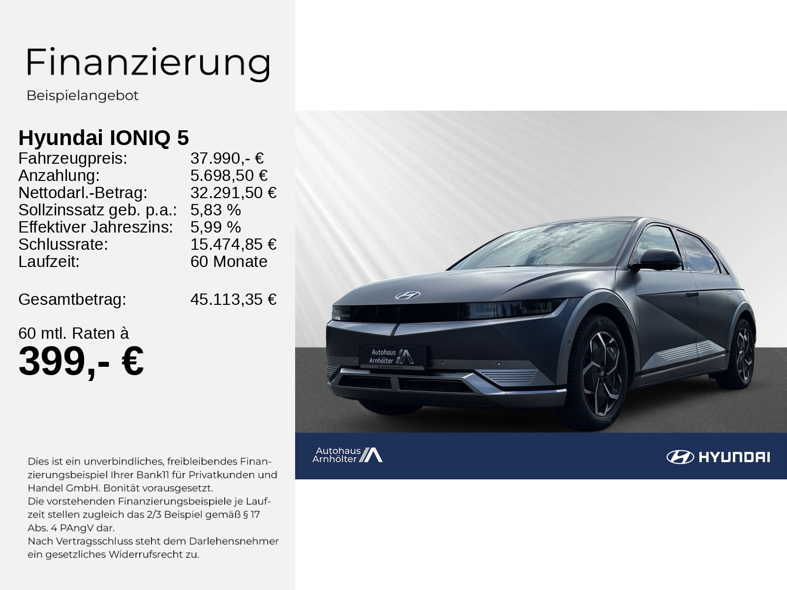 IONIQ 5 77,4kWh 229PS+SHZ+KAMERA+NAVI+EL.HECKKL.
