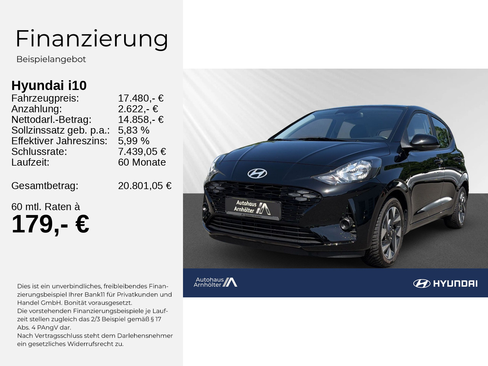 i10 MY25 1.0 Benzin 63 PS 5-AMT 2WD TREND+KAMERA