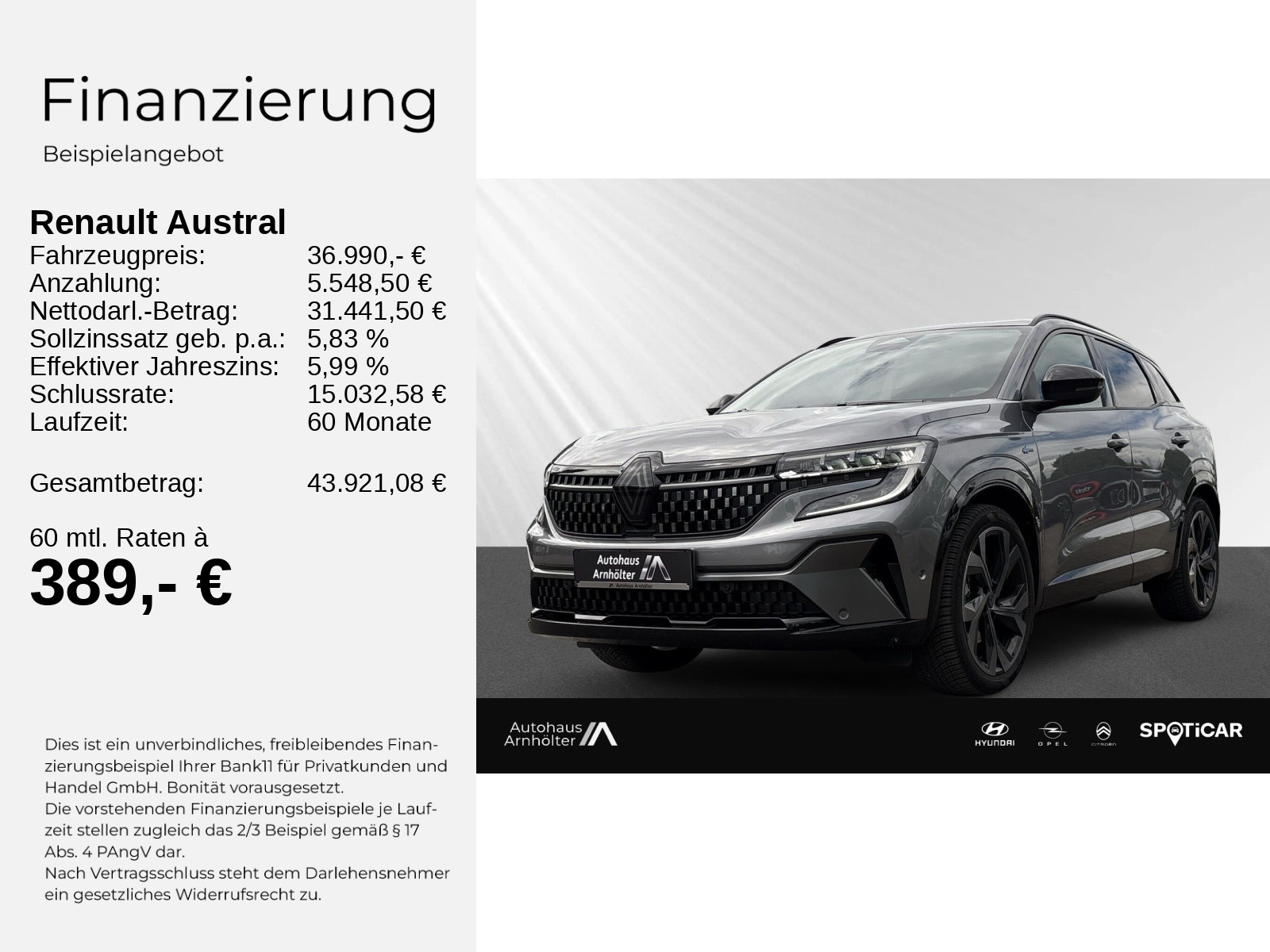 Austral 1.2 E-Tech Full Hybrid 200 Techno Esprit