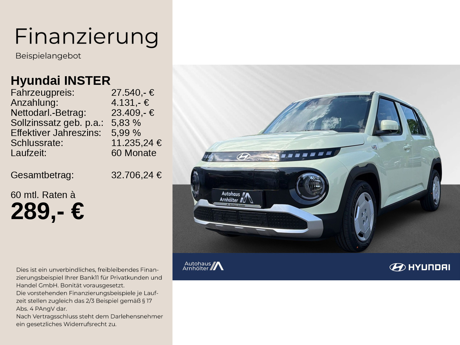 INSTER EV MY26 42kWh 97PS SELECT+EFFIZIENZ PAKET