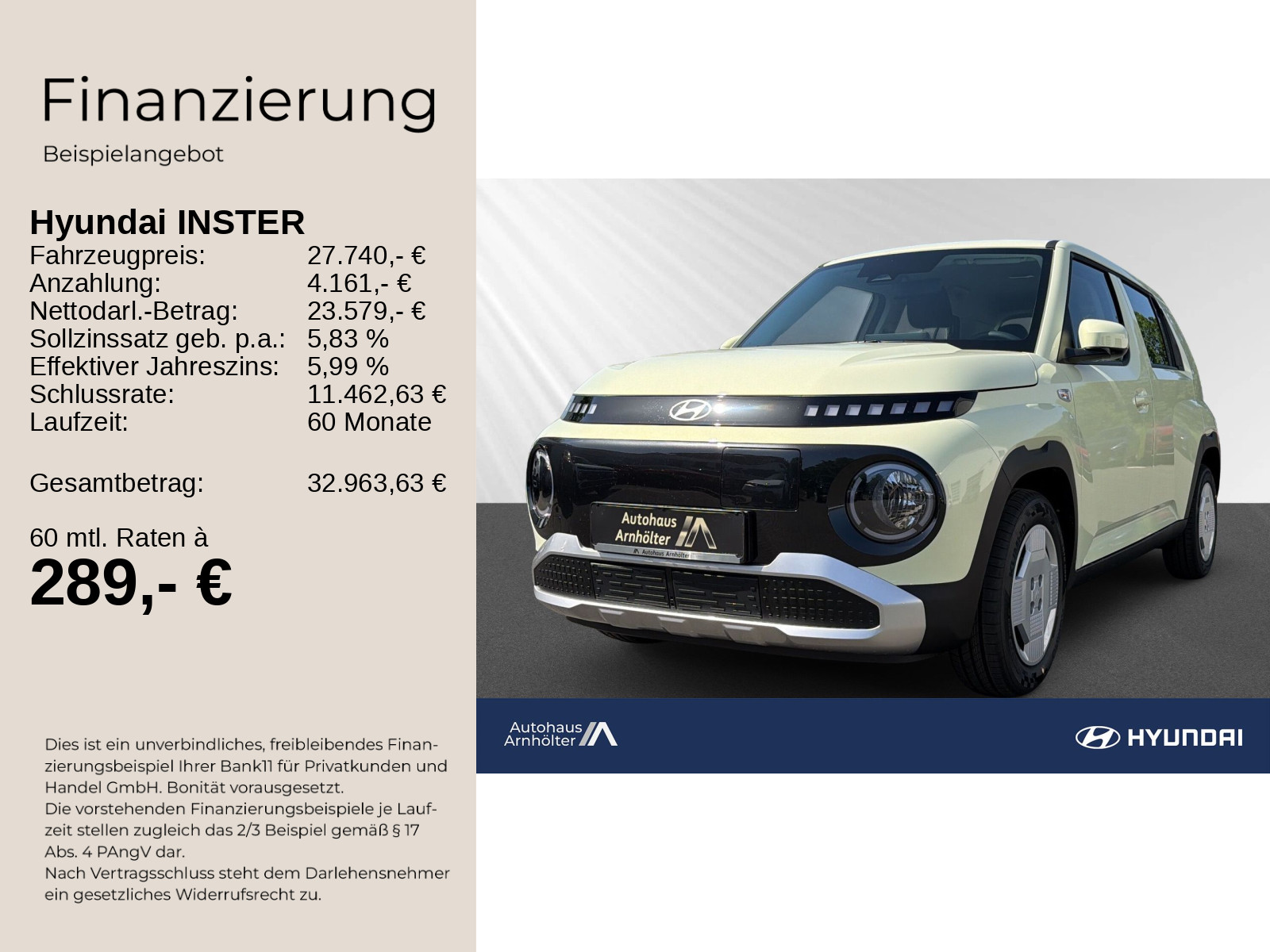 INSTER EV MY25 42kWh 97PS SELECT EFFIZIENZ-PAKET