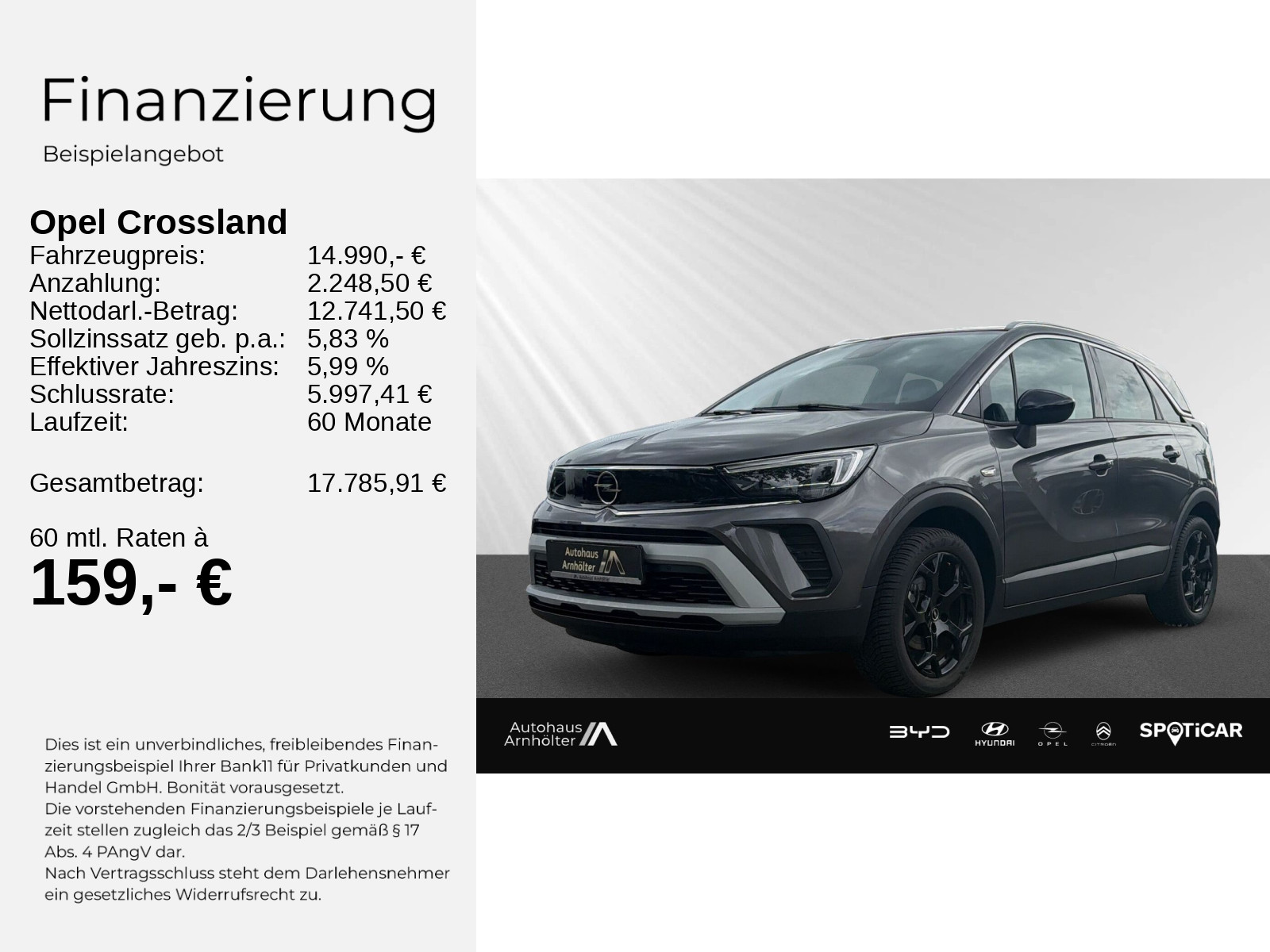 Crossland Opel Crossland Elegance 1.2 Turbo S/S 96kW AT8