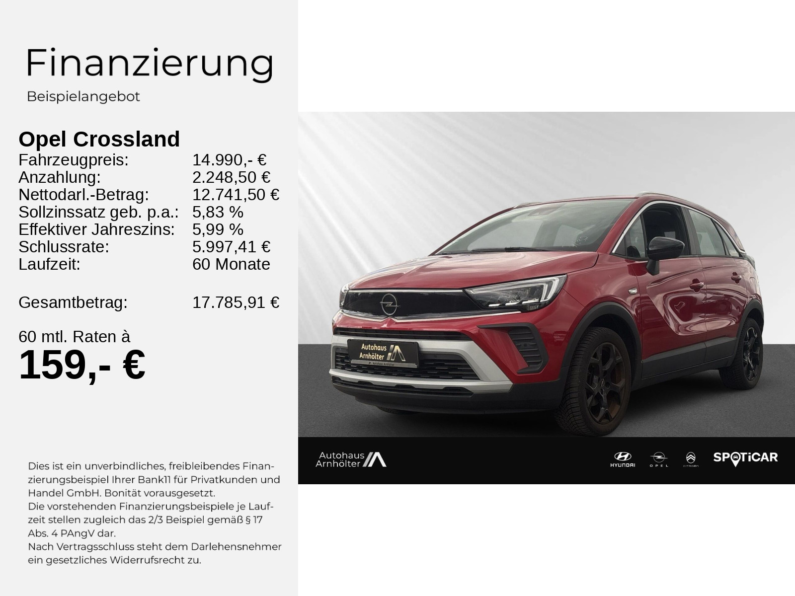 Crossland ELEGANCE 1.2 KLIMA+PDC+KAMERA+SHZ+AT8+