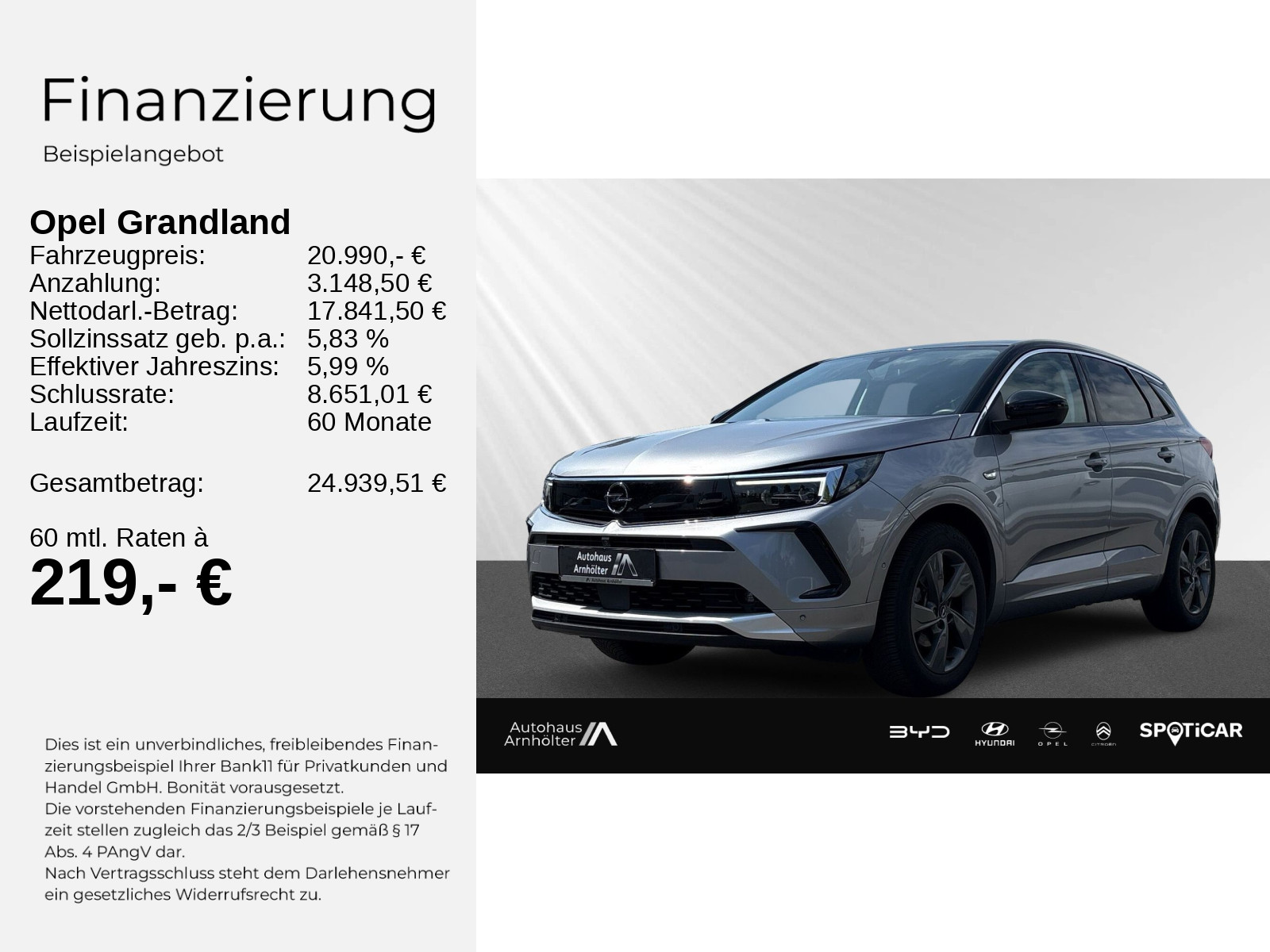 Grandland Elegance 1.2 Turbo+SHZ+LHZ+NAVI+KAMERA