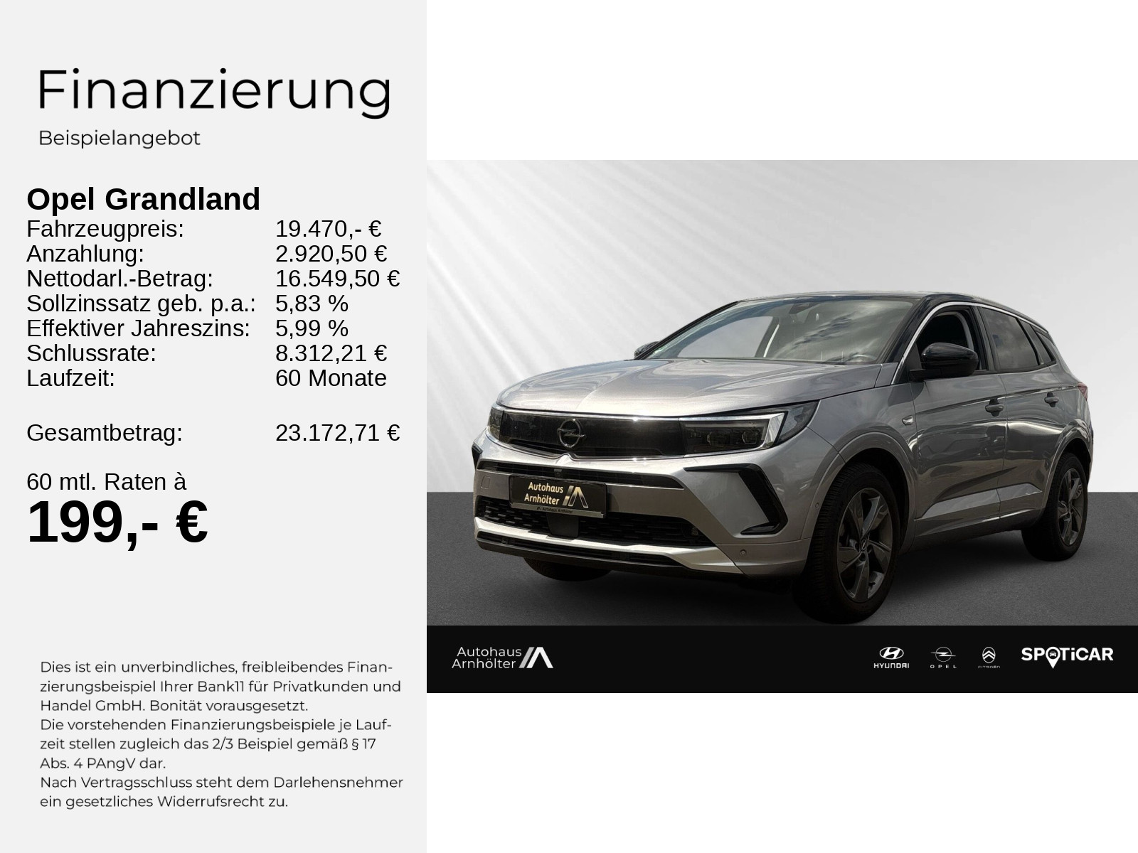 Grandland ELEGANCE 1.2 KLIMA+PDC+KAMERA+SHZ+AT8+
