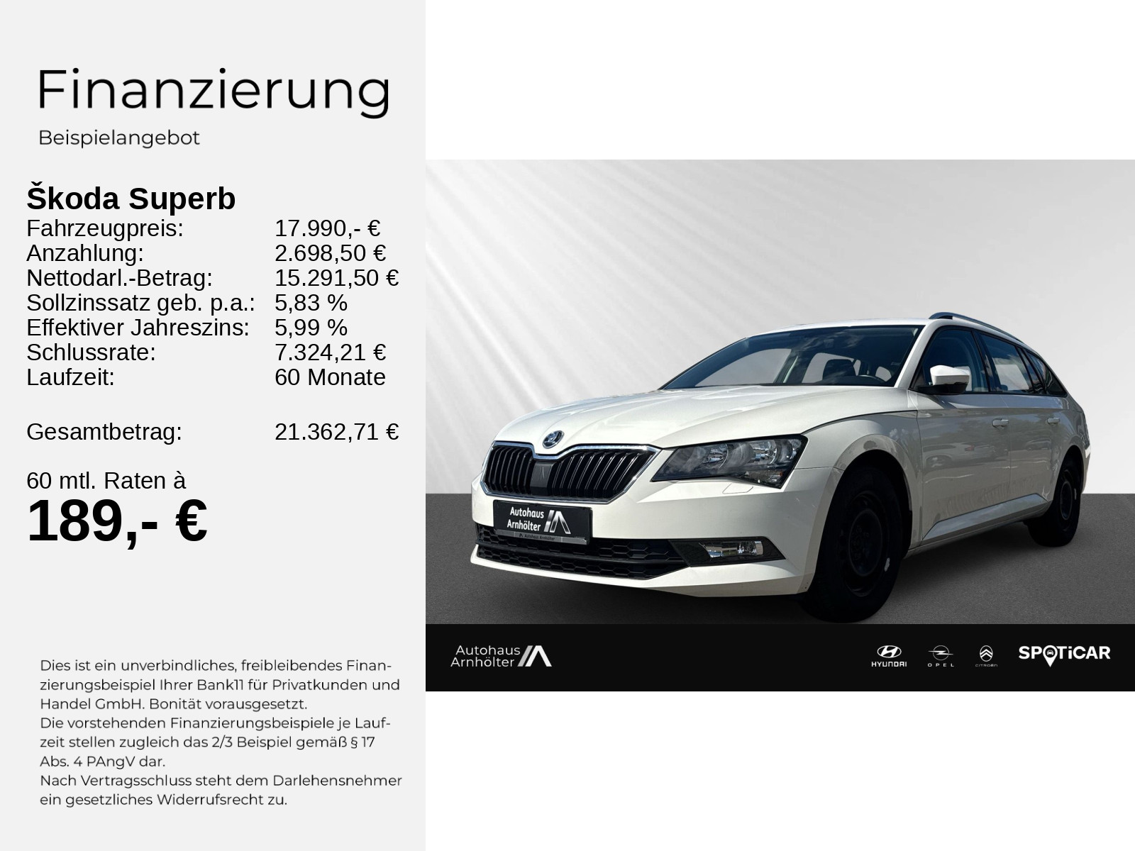 SUPERB COMBI 1.4 TSI ACTIVE+CARPLAY+WKR+GARANTIE