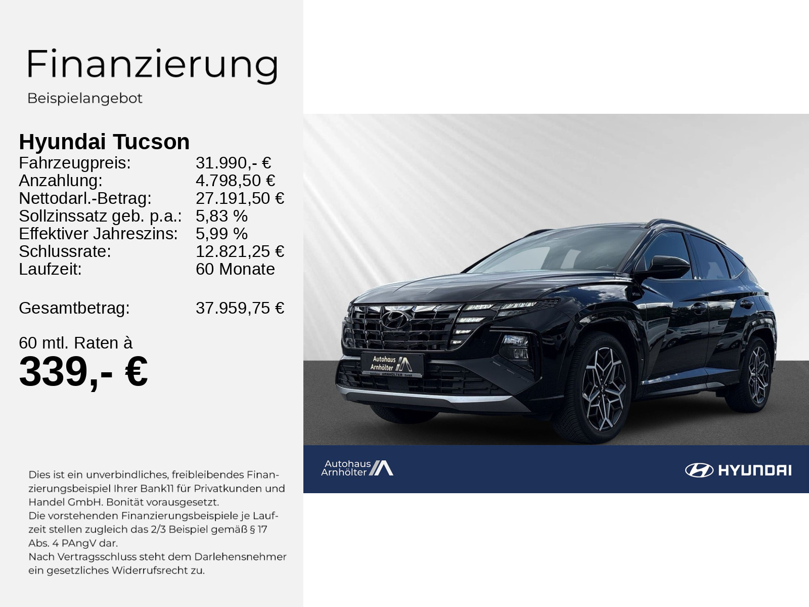 Tucson 1.6 T-GDI +N Line Mild-Hybrid+KAM+NAV+SH+