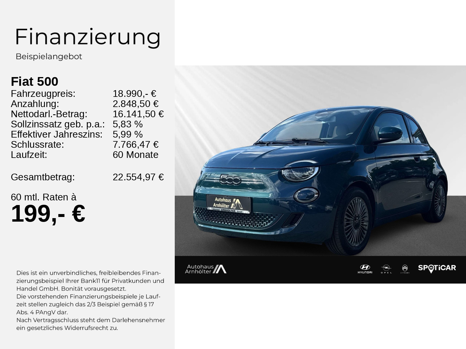 500e 42kWh ICON 2022 +NAVI+CARPLAY+KLIMAAUTO+LM+