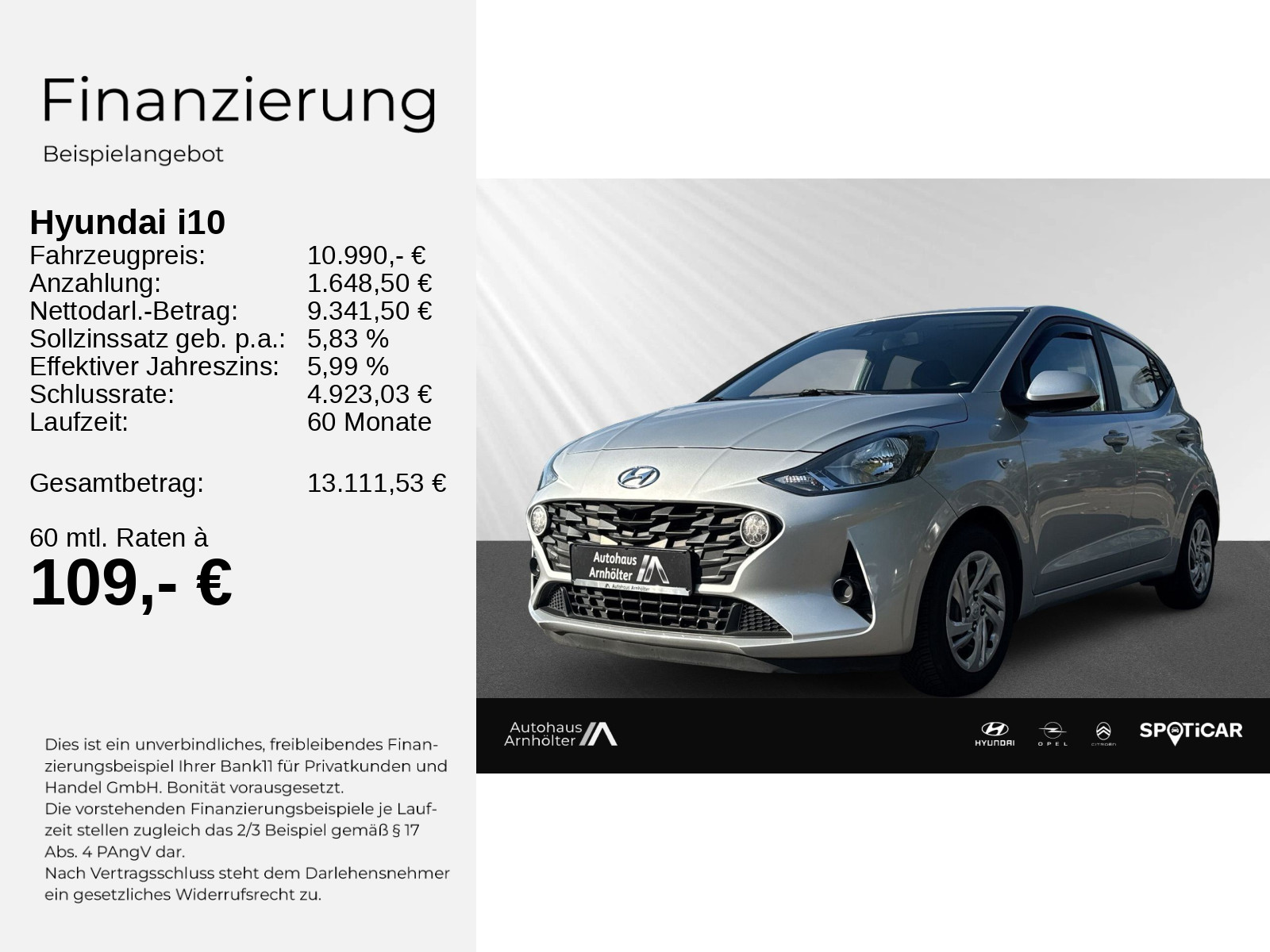 i10 MJ22 1.0 Benzin M/T Select +PDC+SITZHZG+