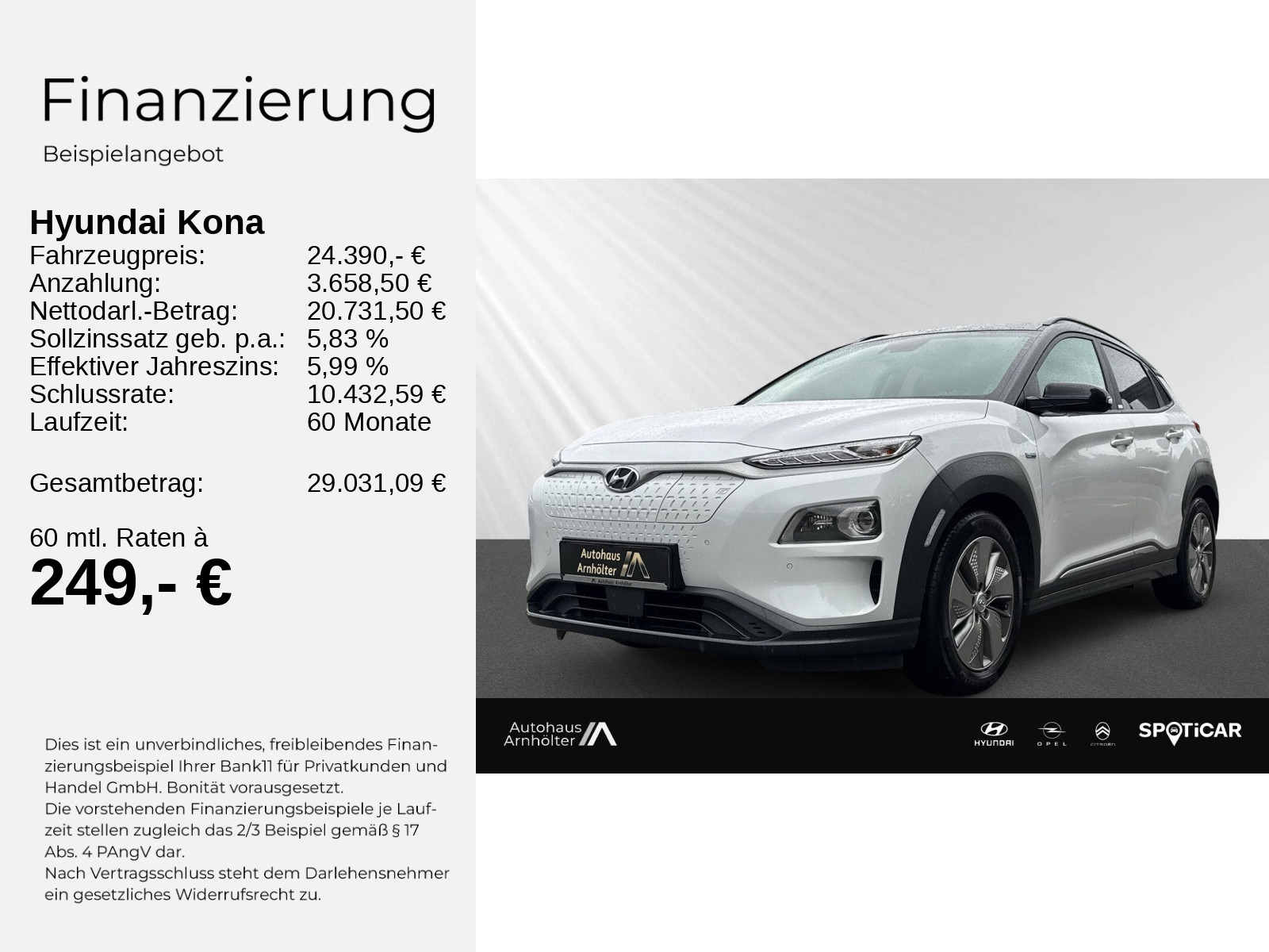 Kona EV 64kWh PREMIUM +NAV+KAMERA+100%SOH+