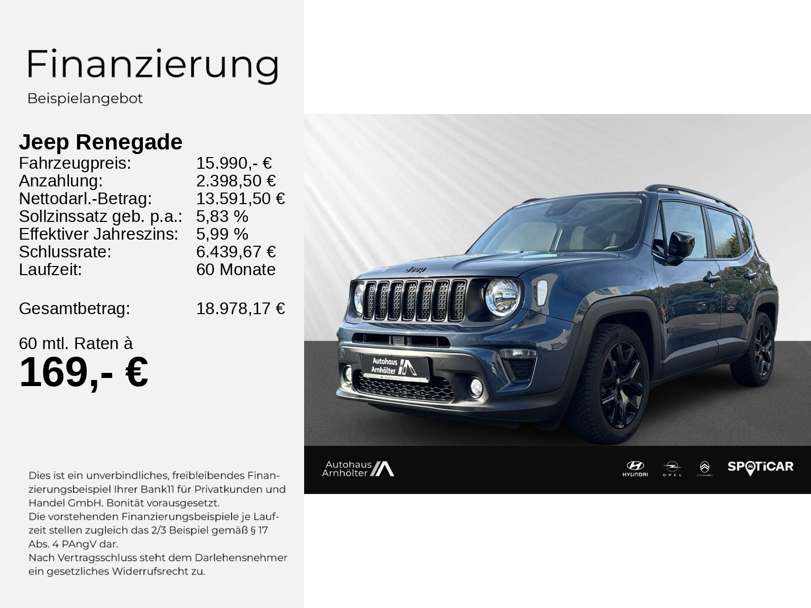 Renegade BU 1.0 T-GDI Longitude FWD+LHZ+SHZ+PDC+