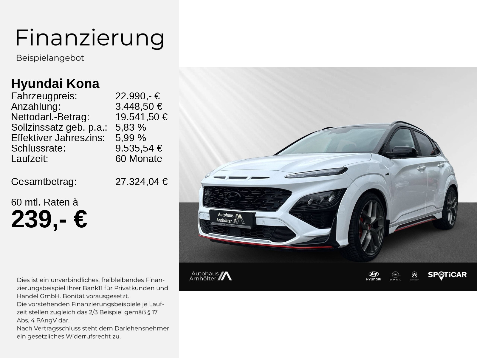 Kona 1.6 T-GDI N Line 2WD +NAV+ALLWETTER+SHZ+19