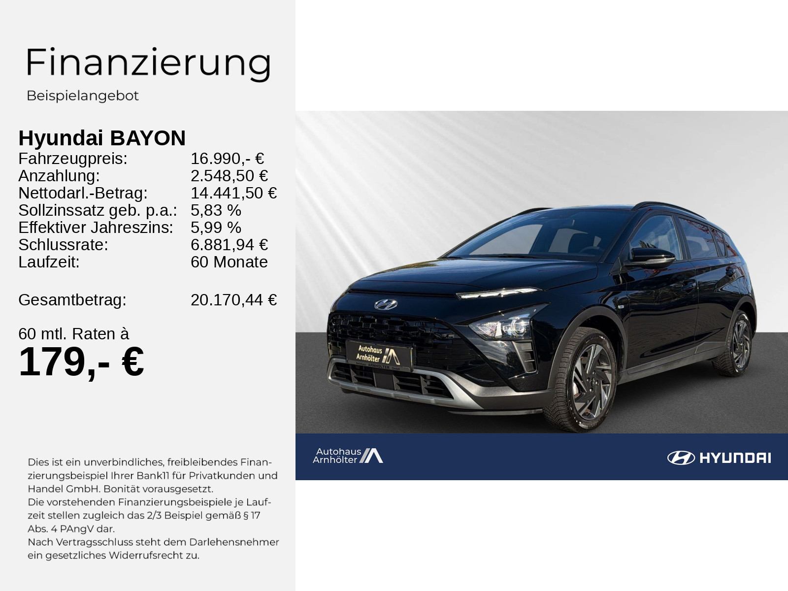 Bayon 1.0 T-GDI Mild Hybrid Connect & Go+PDC+CAM