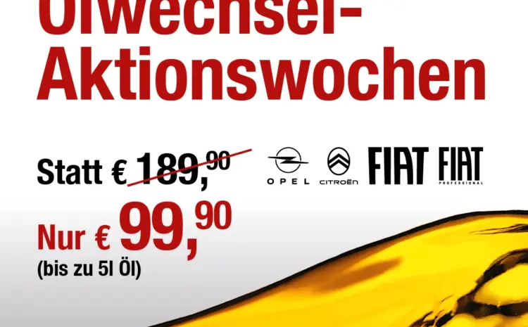 Ölwechsel-Aktionswochen