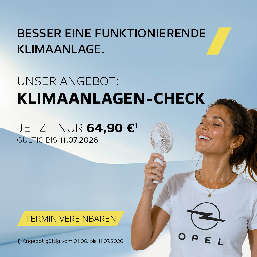 BEITRAGSBILD OPEL KLIMACHECK BEITRAGSBILD OPEL KLIMACHECK