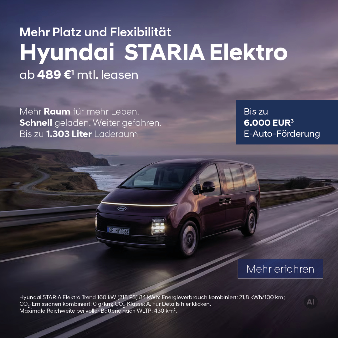 BB Online Hyundai Staria Elektro Sonderleasing BB Online Hyundai Staria Elektro Sonderleasing